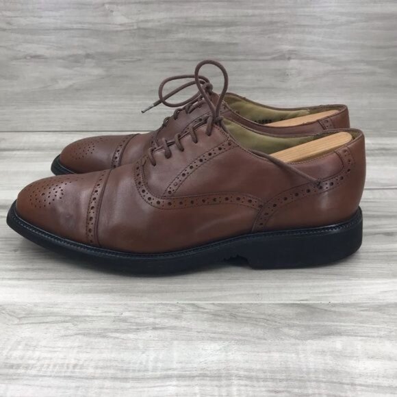 David Spencer Dress Shoes Mne\'s 9.5 brown Leather Oxfords